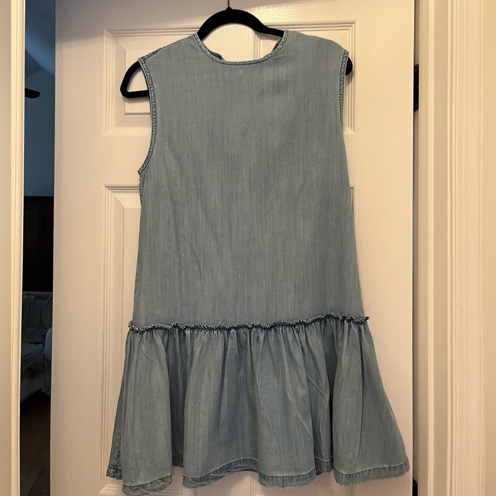 Allsaints Polly Ruffle Denim Dress